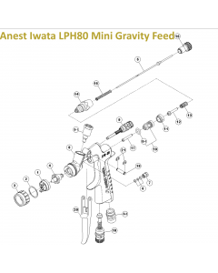 Anest Iwata LPH80 Mini Gravity Feed