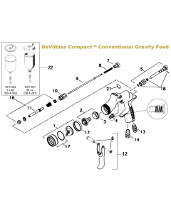 Devilbiss Compact Conventional Gravity Feed