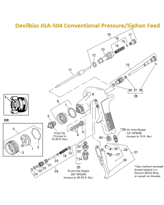 Devilbiss JGA-504 Conventional Pressure/Siphon Feed