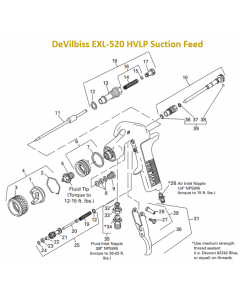 DeVilbiss EXL-520 HVLP Suction Feed