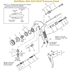 DeVilbiss JGA-510 HVLP Pressure Feed